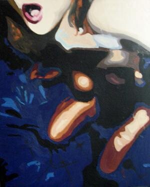 Peinture intitulée "paparazzzzziiiiiiii…" par Lady Caviar, Œuvre d'art originale