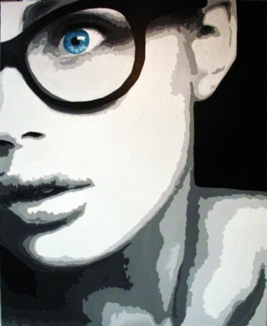 Painting titled "les lunettes" by Lady Caviar, Original Artwork
