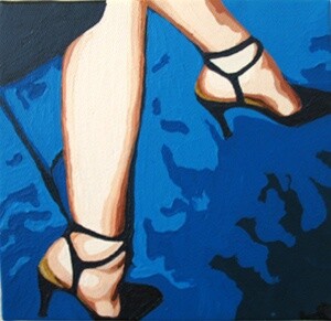 Painting titled "les talons" by Lady Caviar, Original Artwork