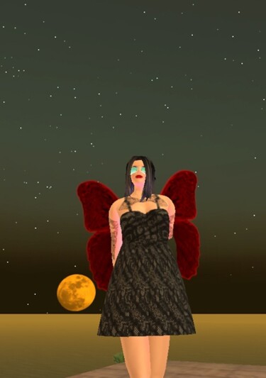Digitale Kunst getiteld "La lune" door Lady Caviar, Origineel Kunstwerk