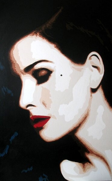 Peinture intitulée "Dita Von Teese" par Lady Caviar, Œuvre d'art originale