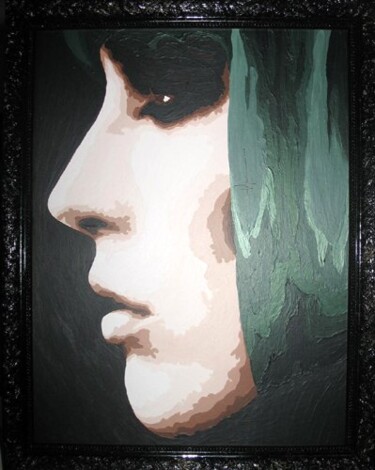 Peinture intitulée "verte.jpg" par Lady Caviar, Œuvre d'art originale