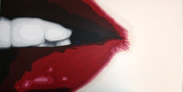 Painting titled "Gaga lipstick" by Lady Caviar, Original Artwork