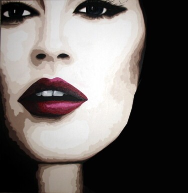 Painting titled "Trish amoureuse" by Lady Caviar, Original Artwork