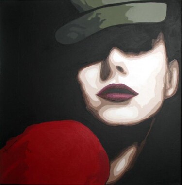 Painting titled "Au front" by Lady Caviar, Original Artwork