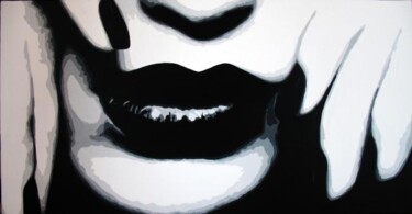 Peinture intitulée "La moustache" par Lady Caviar, Œuvre d'art originale
