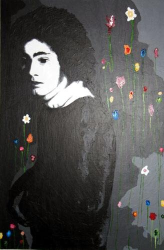 Painting titled "Tim buckley" by Lady Caviar, Original Artwork