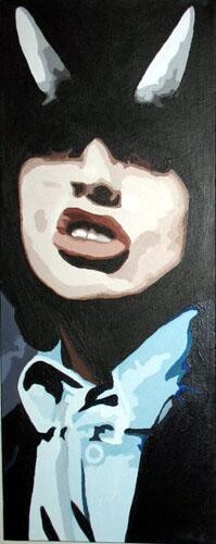 Peinture intitulée "Angus, d' ACDC" par Lady Caviar, Œuvre d'art originale