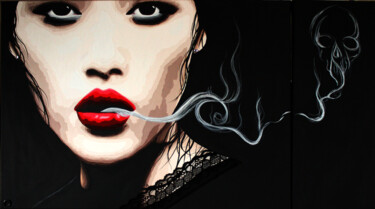Peinture intitulée "One night in Bangkok" par Lady Caviar, Œuvre d'art originale, Acrylique