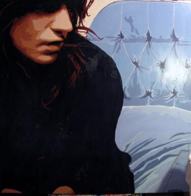 Pintura intitulada "Reflexion sur canapé" por Lady Caviar, Obras de arte originais