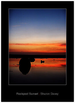 Fotografie mit dem Titel "Rock Pool Sunset(Ro…" von Ladymouse, Original-Kunstwerk, Manipulierte Fotografie