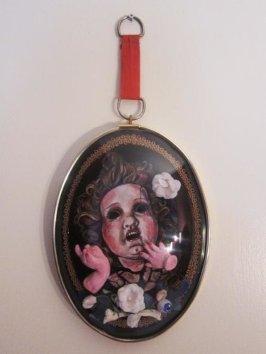 Peinture intitulée "la poupée cassée vu…" par Lady Pocket, Œuvre d'art originale