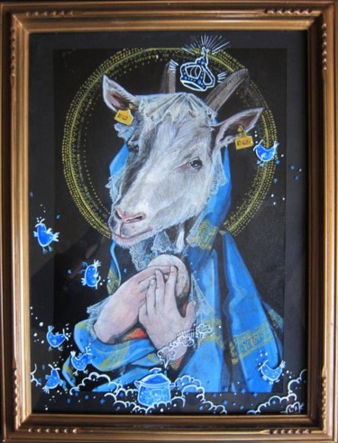 Peinture intitulée "sainte picodon" par Lady Pocket, Œuvre d'art originale