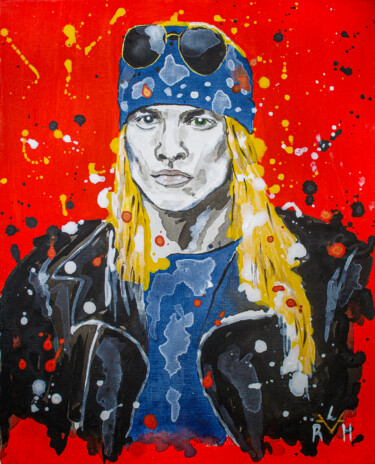 Painting titled "Axl" by Lady Redhorns, Original Artwork, Acrylic