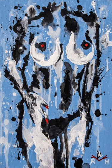 "Dusty Blue" başlıklı Tablo Lady Redhorns tarafından, Orijinal sanat, Akrilik