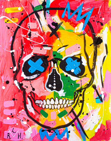 绘画 标题为“Red Skull” 由Lady Redhorns, 原创艺术品, 丙烯