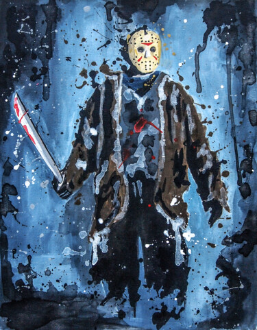 Painting titled "Jason" by Lady Redhorns, Original Artwork, Acrylic