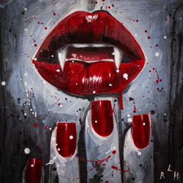 Painting titled "Vampira" by Lady Redhorns, Original Artwork, Acrylic