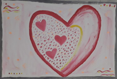Pintura intitulada "💚Inspiração heartbe…" por Ladythelu, Obras de arte originais, Acrílico