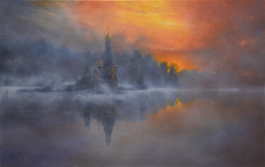 Painting titled "Church of St. Andre…" by Artem Lozhkin, Original Artwork, Oil