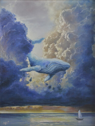 Painting titled "Imagination" by Artem Lozhkin, Original Artwork, Oil