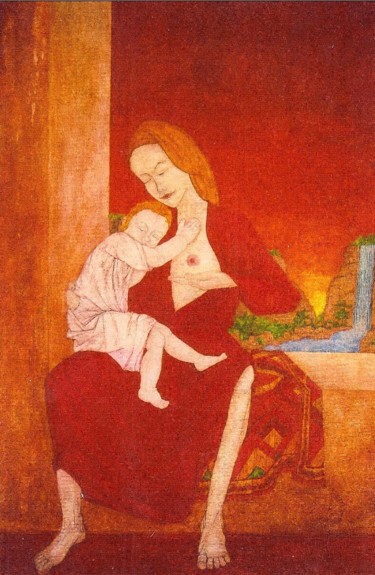 Peinture intitulée "Adoration" par Laetitia Piazzoli, Œuvre d'art originale, Acrylique Monté sur Châssis en bois
