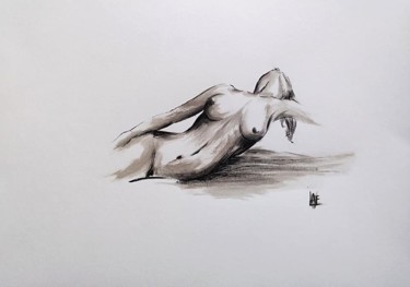 Dessin intitulée "Elle 4" par Laetitia Piazzoli, Œuvre d'art originale, Crayon
