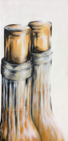 绘画 标题为“Bouchons” 由Laetitia Piazzoli, 原创艺术品, 丙烯 安装在木质担架架上