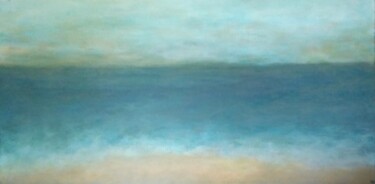 Painting titled "Horizon" by Laetitia Piazzoli, Original Artwork, Acrylic Mounted on Wood Stretcher frame