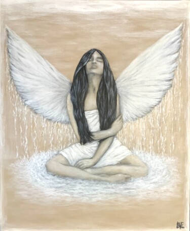 Painting titled "Yabamiah" by Laetitia Piazzoli, Original Artwork, Acrylic Mounted on Wood Stretcher frame