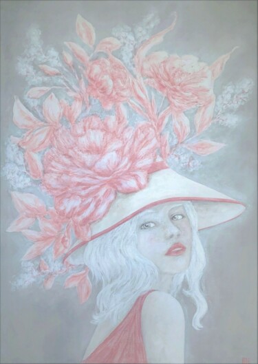 Peinture intitulée "Gogo Chapeau 2" par Laetitia Piazzoli, Œuvre d'art originale, Acrylique Monté sur Châssis en bois