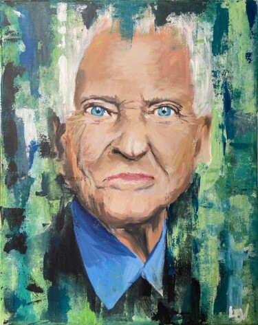 Malerei mit dem Titel "Portrait Jean D'Orm…" von Laetitia Boussouf Vignoles, Original-Kunstwerk, Acryl