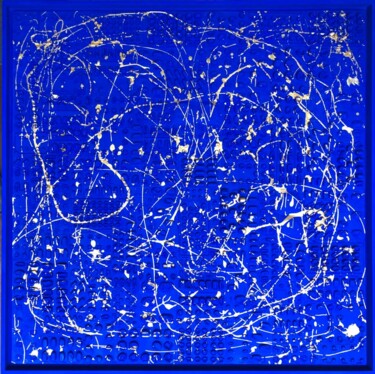 Painting titled "Galaxy" by Laetitia De Meyer (LDM), Original Artwork, Plastic Mounted on Wood Stretcher frame