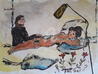 Painting titled "Un doux réveil" by Laetitia Duviviez, Original Artwork, Acrylic
