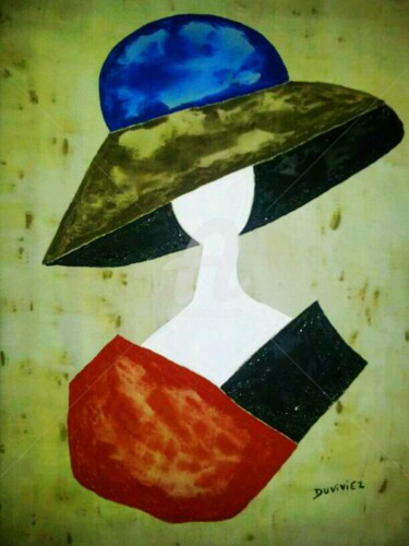 Peinture intitulée "La femme sans visage" par Laetitia Duviviez, Œuvre d'art originale, Acrylique