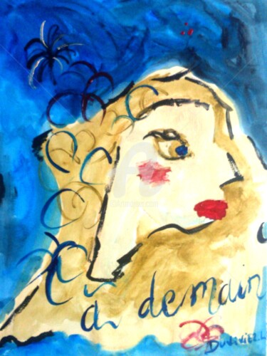 Painting titled "A demain" by Laetitia Duviviez, Original Artwork, Acrylic