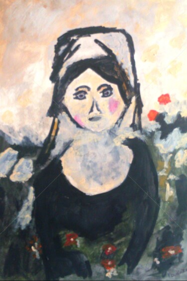 Painting titled "La paysanne" by Laetitia Duviviez, Original Artwork, Acrylic