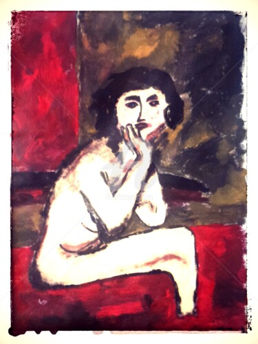 Malerei mit dem Titel "nue" von Laetitia Duviviez, Original-Kunstwerk, Acryl