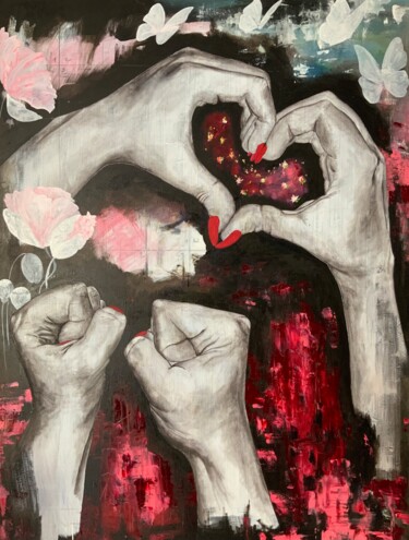 Peinture intitulée "Love" par Laetitia Le Bihan, Œuvre d'art originale, Acrylique
