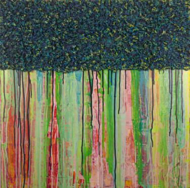 제목이 "Chimères 7"인 미술작품 Laetitia Nemery로, 원작, 아크릴 나무 들것 프레임에 장착됨