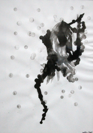 Peinture intitulée "Danseuse écorchée" par Laëtitia Payet (Lëty Création), Œuvre d'art originale, Encre