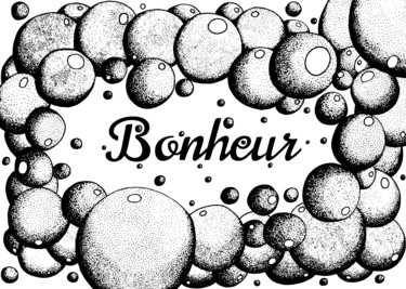 Tekening getiteld "Bonheur" door Laëtitia Payet (Lëty Création), Origineel Kunstwerk, Potlood