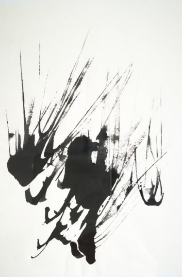 Malerei mit dem Titel "Flammes" von Laëtitia Payet (Lëty Création), Original-Kunstwerk, Tinte