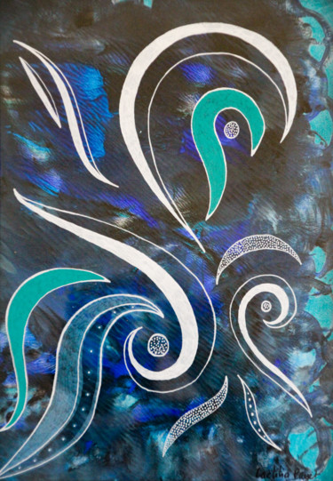 Le vent souffle Peinture intitulée "Le vent souffle" par Lëty Création, Œuvre d'art originale, Acrylique