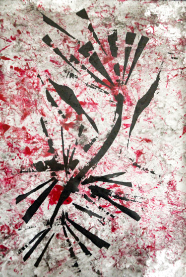 Peinture intitulée "Fleur sauvage" par Lëty Création, Œuvre d'art originale, Acrylique