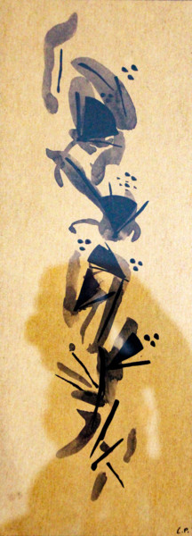 Malerei mit dem Titel "Fleur d'amour 02" von Laëtitia Payet (Lëty Création), Original-Kunstwerk, Tinte