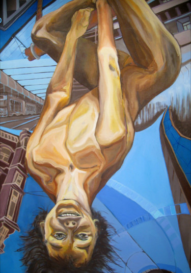 Peinture intitulée "L'acrobate" par Laetitia Rouffart, Œuvre d'art originale, Acrylique