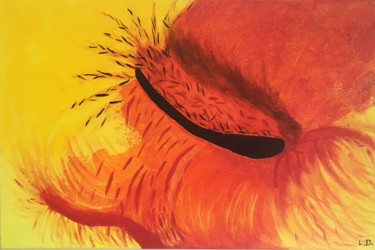 Painting titled "Papillon volcanique" by Laetitia Dupont, Original Artwork, Acrylic