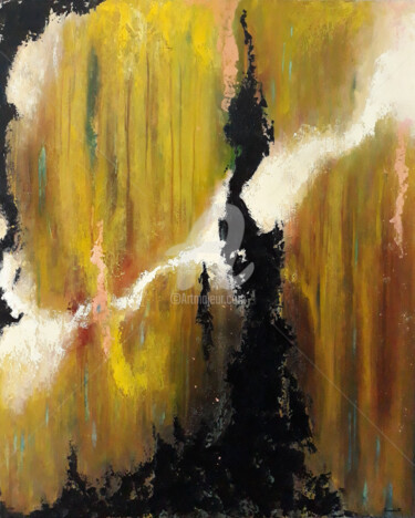 Peinture intitulée "Ombre & Lumière n°5" par Laetitia Guillon, Œuvre d'art originale, Huile