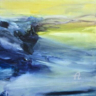 Peinture intitulée "terre-eau, 11/17" par Laetitia Houlette Ruquier (Laetitia HR), Œuvre d'art originale, Acrylique Monté su…